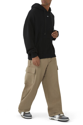 Embroidered Drill Cargo Pants